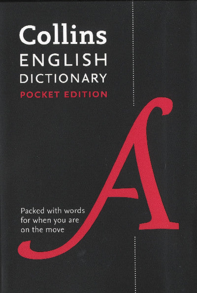 Clawr llyfr / Book cover: Collins English Dictionary Pocket Edition
