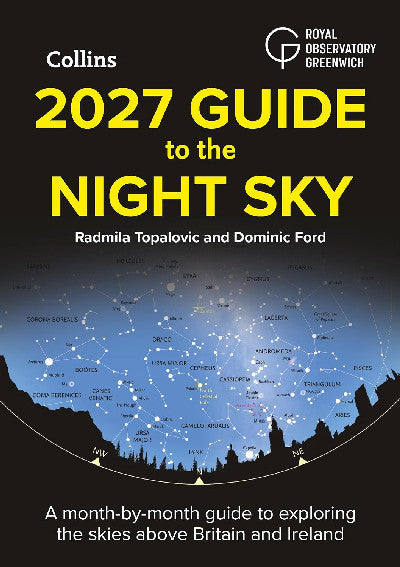 Clawr llyfr / Book cover: 2027 Guide to the Night Sky: A month-by-month guide to exploring the skies above Britain and Ireland