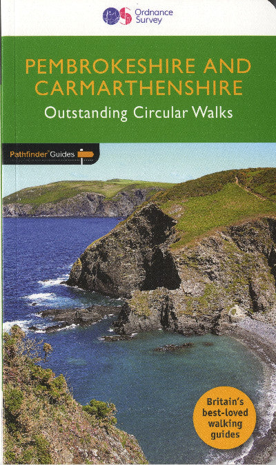 Clawr llyfr / Book cover: Pathfinder Guides: Pembrokeshire and Carmarthenshire Outstanding Circular Walks