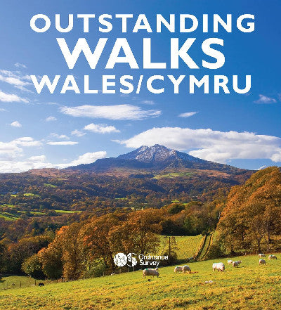 Clawr llyfr / Book cover: Outstanding Walks Wales / Cymru