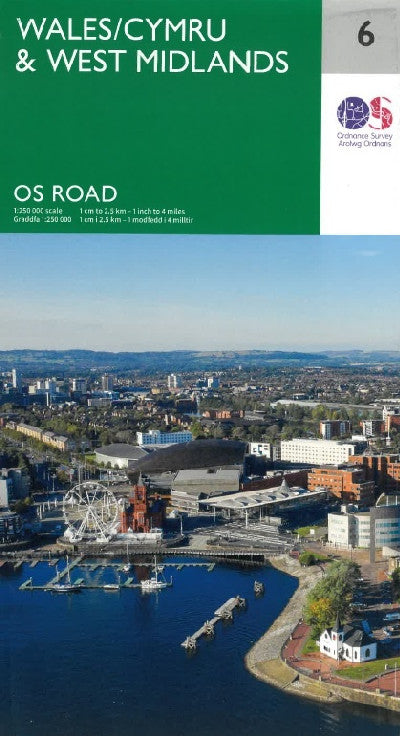 Clawr llyfr / Book cover: O. S. Road Map - Wales/Cymru & West Midlands