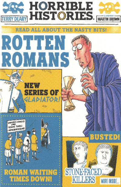 Clawr llyfr / Book cover: Horrible Histories: Rotten Romans