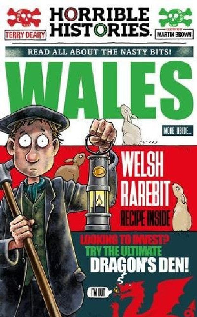 Clawr llyfr / Book cover: Horrible Histories: Wales (Newspaper Edition)