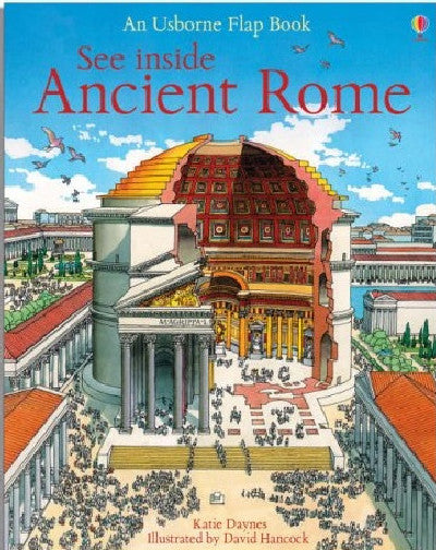 Clawr llyfr / Book cover: See Inside Ancient Rome (An Usborne Flap Book)