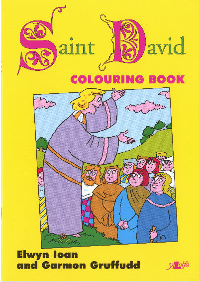 Clawr llyfr / Book cover: Welsh Heroes Colouring Book - Saint David