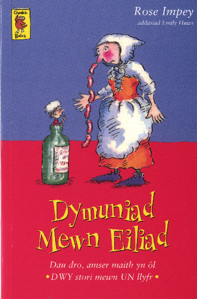 Clawr llyfr / Book cover: Cyfres Gwalch Balch: 1. Dymuniad Mewn Eiliad