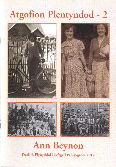 Clawr llyfr / Book cover: Darlith Flynyddol Llyfrgell Pen-y-Groes: Atgofion Plentyndod 2 (2012)
