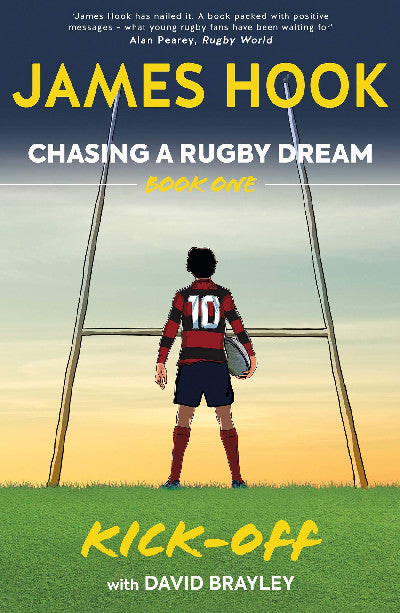 Clawr llyfr / Book cover: Chasing a Rugby Dream: Book One - Kick Off