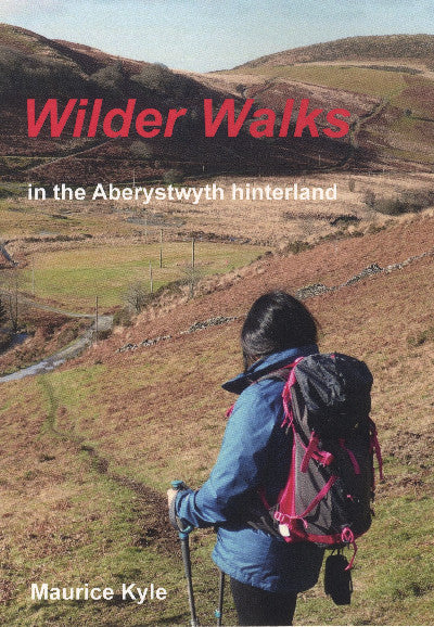 Clawr llyfr / Book cover: Wilder Walks in the Aberystwyth Hinterland