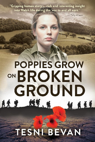 Clawr llyfr / Book cover: Poppies Grow on Broken Ground