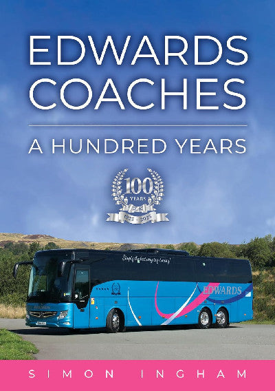 Clawr llyfr / Book cover: Edwards Coaches - A hundred years