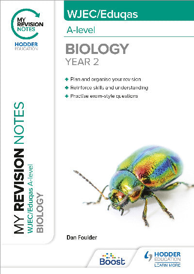 Clawr llyfr / Book cover: My Revision Notes: WJEC/Eduqas A-Level Year 2 Biology