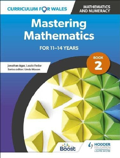 Clawr llyfr / Book cover: Curriculum for Wales: Mastering Mathematics for 11-14 Years - Book 2
