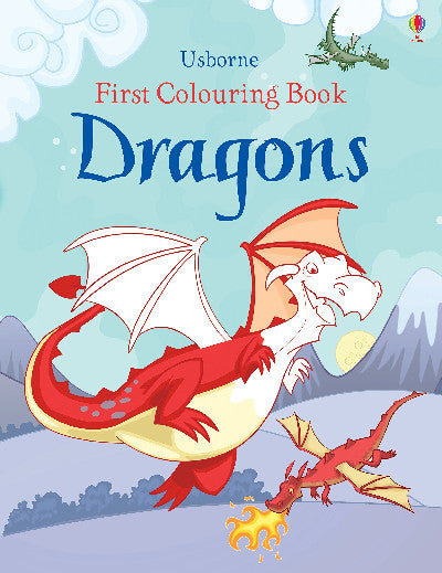 Clawr llyfr / Book cover: First Colouring Book Dragons