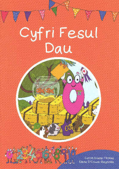 Clawr llyfr / Book cover: Cyfres Cymeriadau Difyr: Stryd y Rhifau - Cyfri Fesul Dau