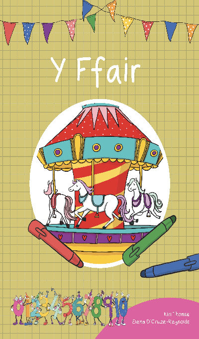 Clawr llyfr / Book cover: Cyfres Cymeriadau Difyr: Stryd y Rhifau - Ffair, Y