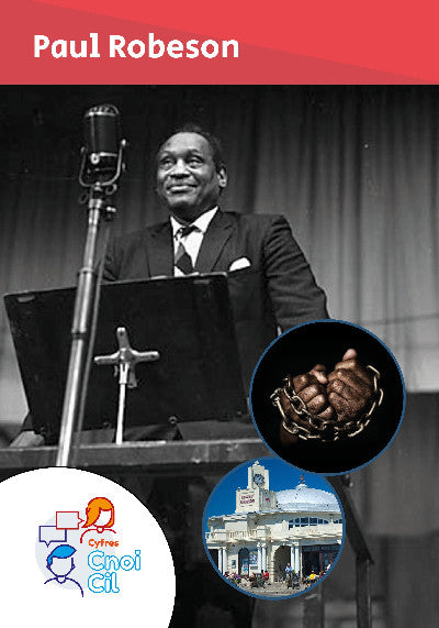 Clawr llyfr / Book cover: Cyfres Cnoi Cil: Paul Robeson (pecyn)