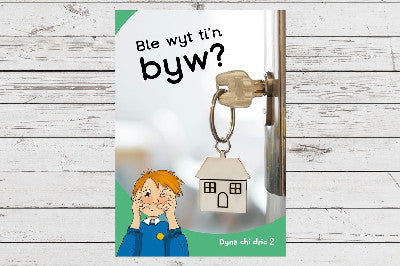 Clawr llyfr / Book cover: Dyna Chi Dric: Ble Wyt Ti'n Byw?