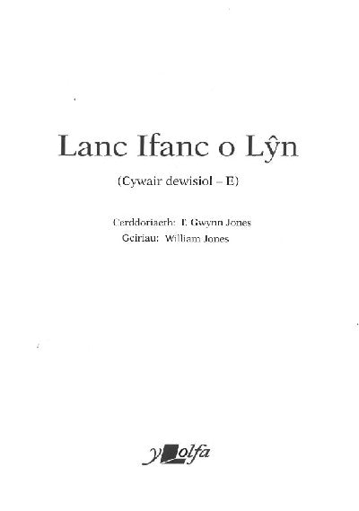 Clawr llyfr / Book cover: Lanc Ifanc o Lŷn (Cywair Dewisiol - E)