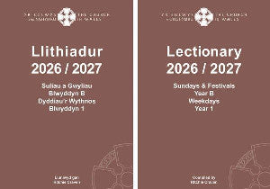 Clawr y llyfr: Llithiadur yr Eglwys yng Nghymru - The Church in Wales Lectionary 2026 - 2027 / Book cover: Llithiadur yr Eglwys yng Nghymru - The Church in Wales Lectionary 2026 - 2027