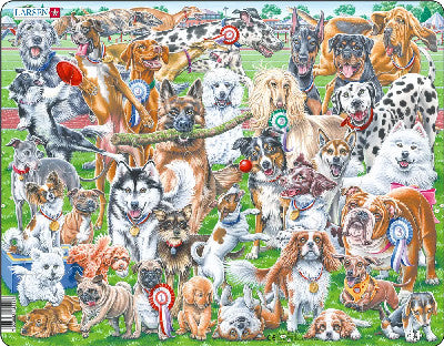 Gêm / Game: Jig-so Cŵn Ciwt a Chwareus / Cute and Playful Dogs Jigsaw