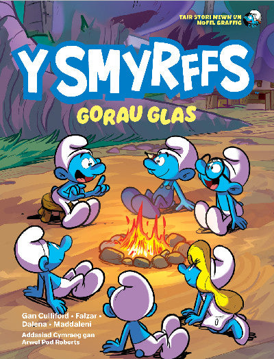 Clawr llyfr / Book cover: Y Smyrffs: Gorau Glas