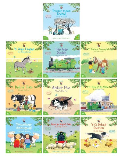 Clawr llyfr / Book cover: Cyfres Cae Berllan: Pecyn 2 Dysgu Darllen gyda Cadi a Jac / Learning to Read Welsh with Cadi a Jac Pack 2