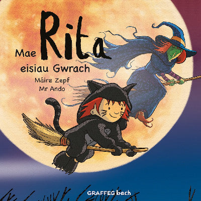 Clawr llyfr / Book cover: Mae Rita Eisiau Gwrach