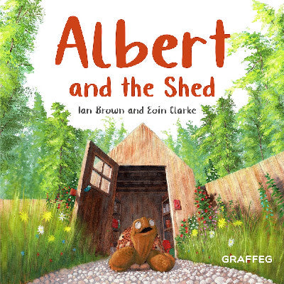 Clawr llyfr / Book cover: Albert and the Shed