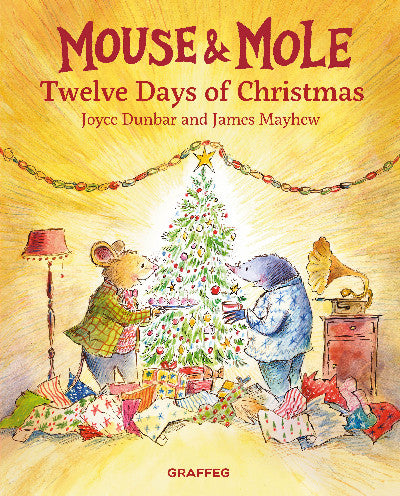 Clawr llyfr / Book cover: Mouse and Mole: Twelve Days of Christmas