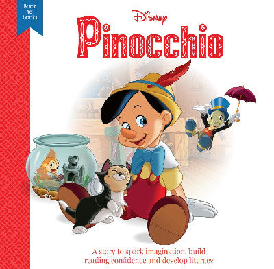 Clawr llyfr / Book cover: Disney Back to Books: Pinocchio