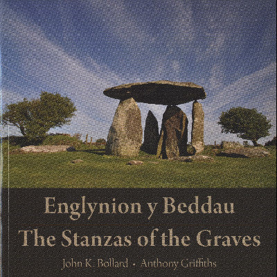 Clawr llyfr / Book cover: Englynion y Beddau/Stanzas of the Graves, the