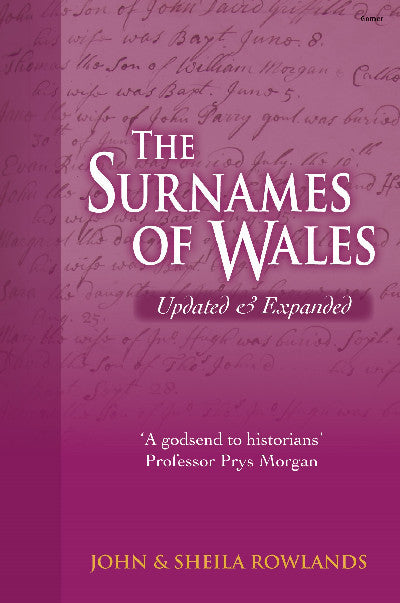 Clawr llyfr / Book cover: The Surnames of Wales