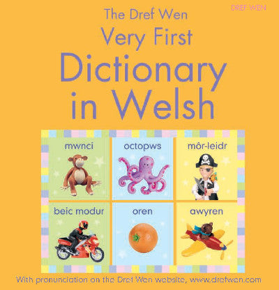 Clawr llyfr / Book cover: The Dref Wen Very First Dictionary in Welsh