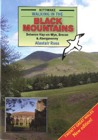 Clawr llyfr / Book cover: Walking in the Black Mountains Between Hay-On-Wye, Brecon and Abergave Nny