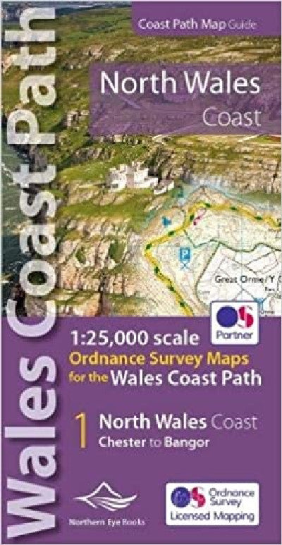 Clawr llyfr / Book cover: North Wales Coast Path Map