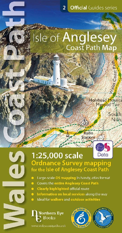 Clawr llyfr / Book cover: Official Guides Series - Wales Coast Path: Isle of Anglesey Coast Path Map