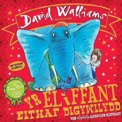 Clawr llyfr / Book cover: Eliffant Eithaf Digywilydd, Yr / Slightly Annoying Elephant, The