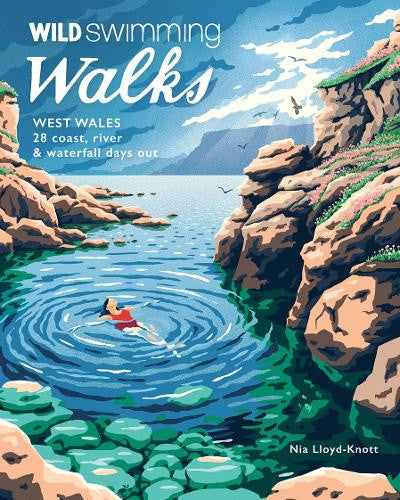 Clawr llyfr / Book cover: Wild Swimming Walks: West Wales