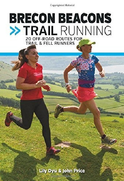 Clawr llyfr / Book cover: Brecon Beacons Trail Running - 20 Off-Road Routes for Trail & Fell Runners