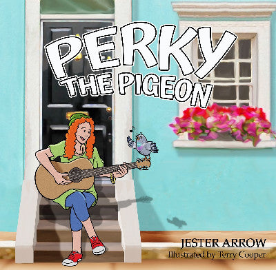 Clawr llyfr / Book cover: Perky the Pigeon