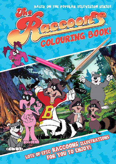 Clawr llyfr / Book cover: The Raccoons Colouring Book