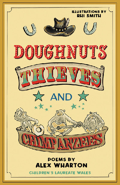 Clawr llyfr / Book cover: Doughnuts, Thieves and Chimpanzees