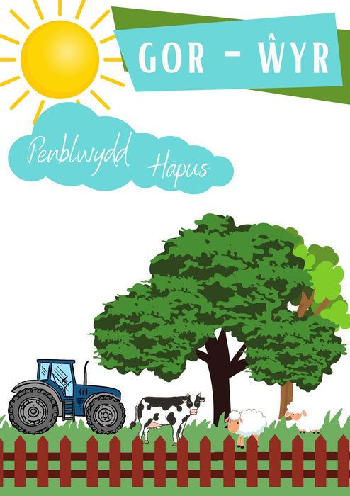 Penblwydd Hapus Gor-wyr | Cardiau.Cymru - Siop Y Pentan