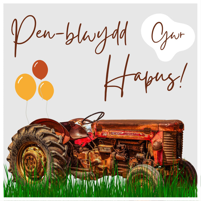 Penblwydd Hapus Gwr | Cardiau.Cymru - Siop Y Pentan