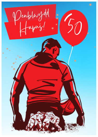 Penblwydd Hapus 50 | Cardiau.Cymru - Siop Y Pentan