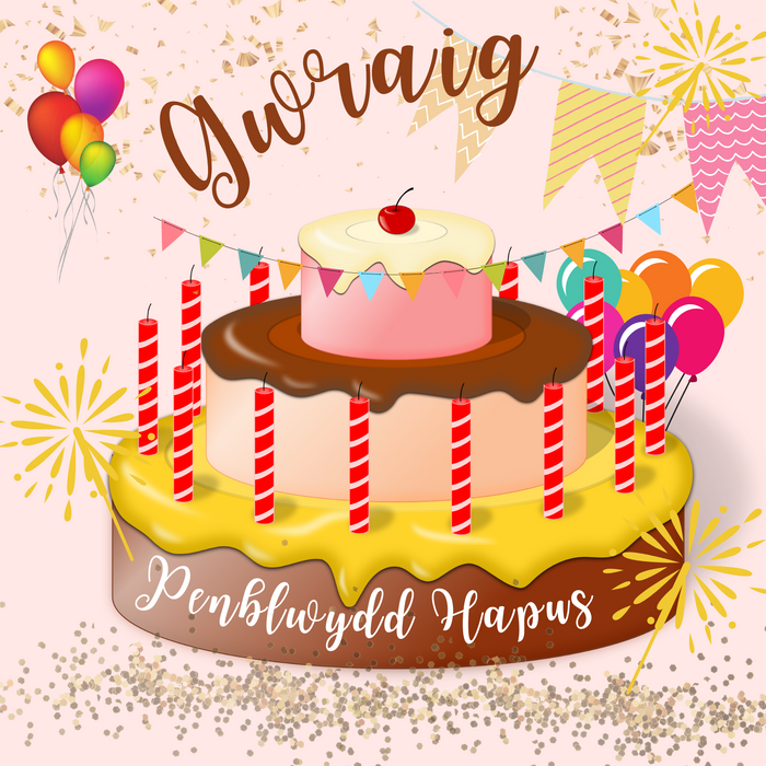 Penblwydd Hapus Gwraig | Cardiau.Cymru - Siop Y Pentan