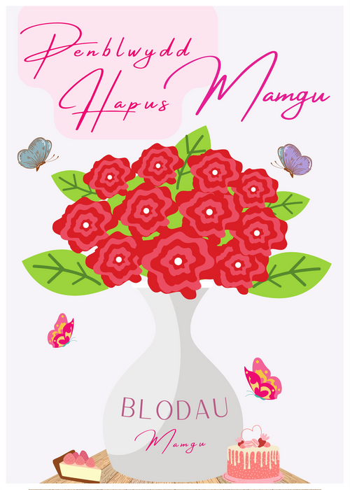 Penblwydd Hapus Mamgu | Cardiau.Cymru - Siop Y Pentan