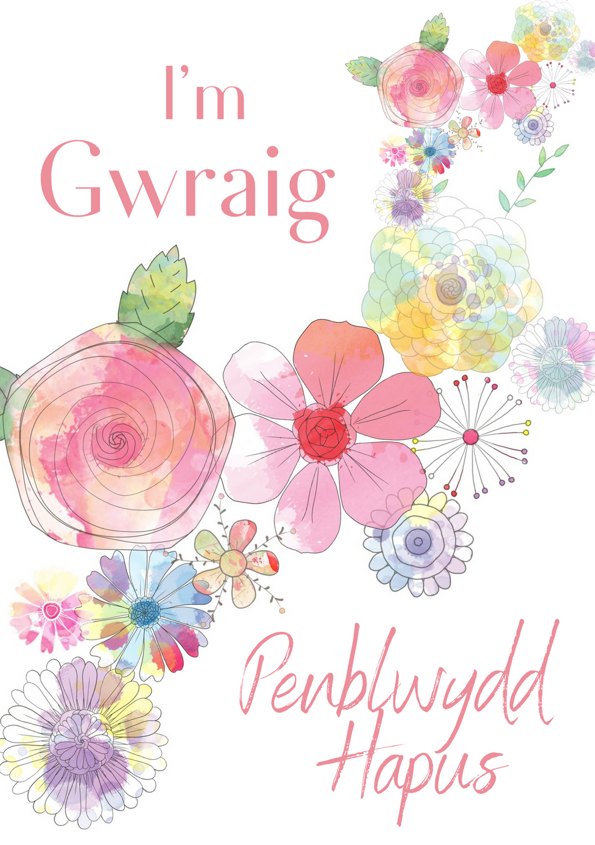 Penblwydd Hapus I'm Gwraig | Cardiau.Cymru - Siop Y Pentan
