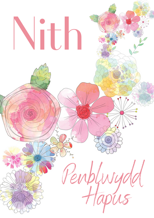 Penblwydd Hapus Nith | Cardiau.Cymru - Siop Y Pentan